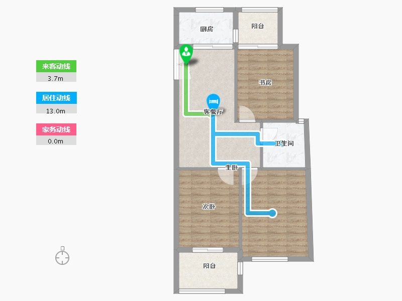 浙江省-台州市-书香一品-75.99-户型库-动静线