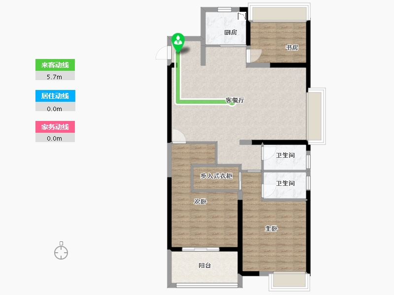 江苏省-淮安市-建华观园-公园道-100.50-户型库-动静线