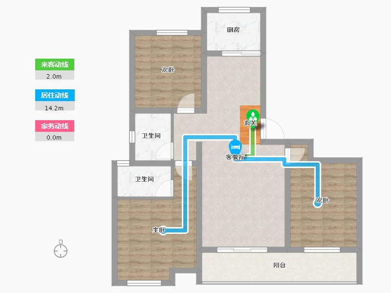 安徽省-滁州市-湖畔花园-89.00-户型库-动静线