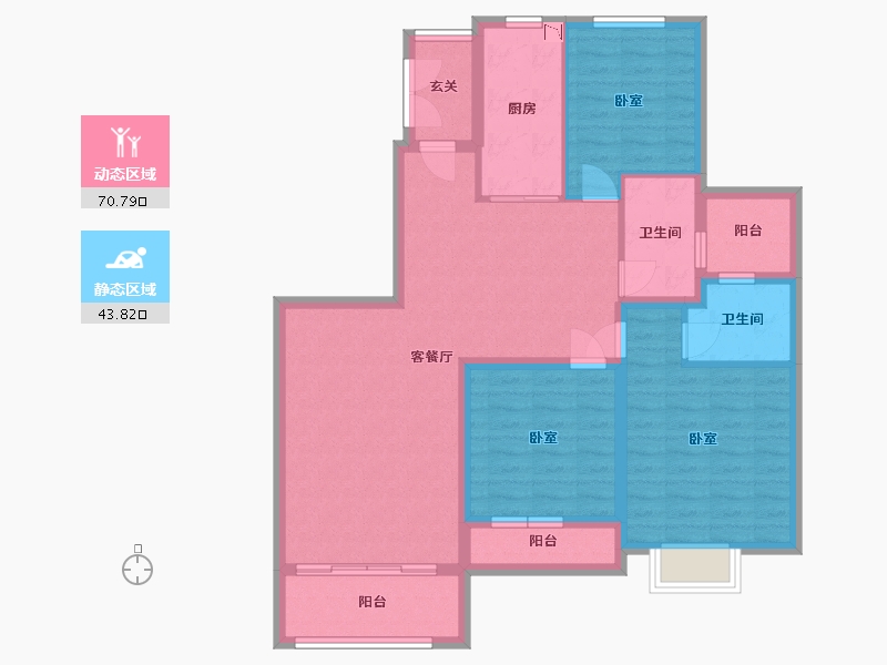 浙江省-湖州市-湖州恒大悦珑湾-102.00-户型库-动静分区