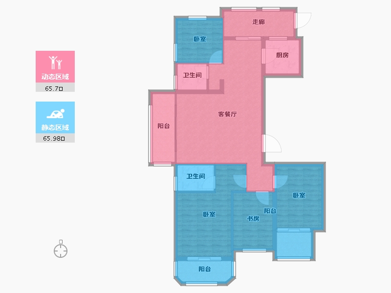 福建省-福州市-金辉淮安国际住区-119.00-户型库-动静分区