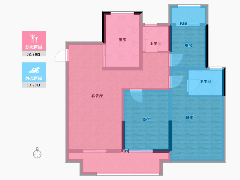 江苏省-扬州市-宏云东悦府-104.01-户型库-动静分区