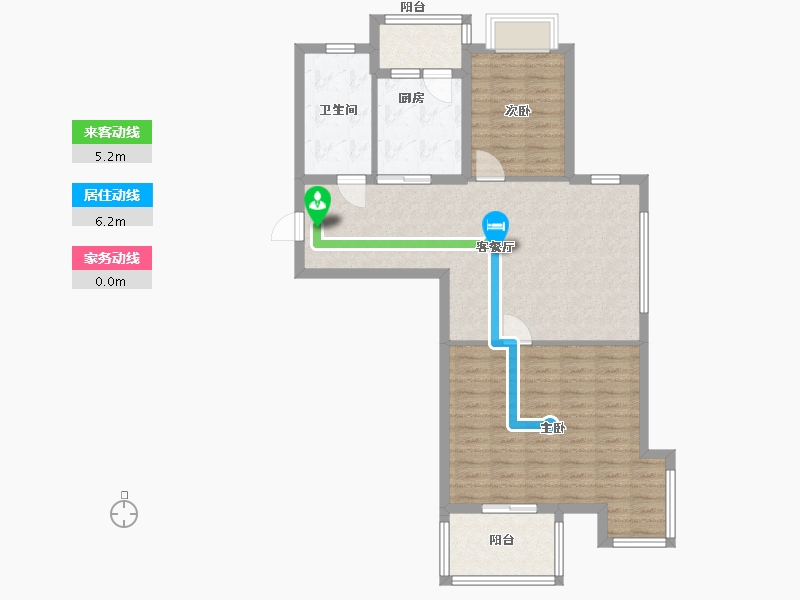 江苏省-淮安市-海通花园银座-87.86-户型库-动静线