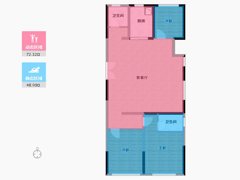 江苏省-盐城市-通银云璟-109.18-户型库-动静分区