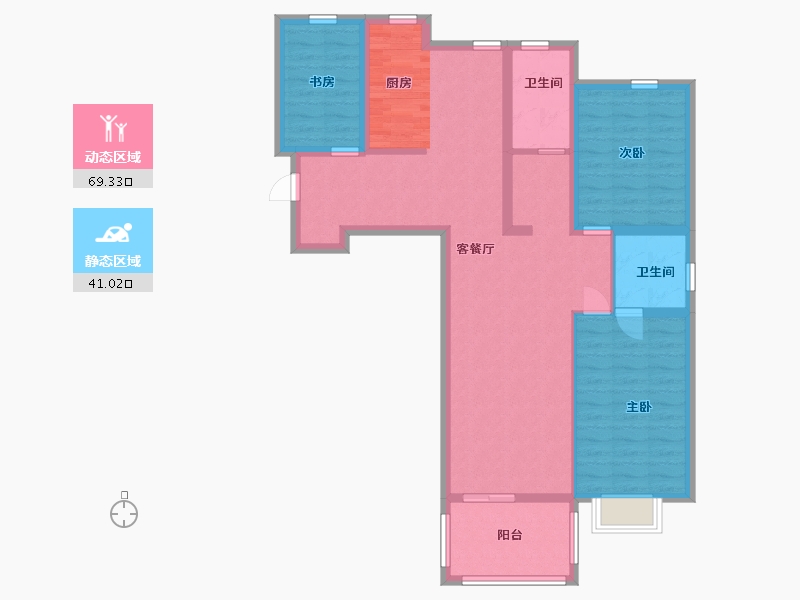 江苏省-淮安市-杉杉东方世纪城-98.40-户型库-动静分区