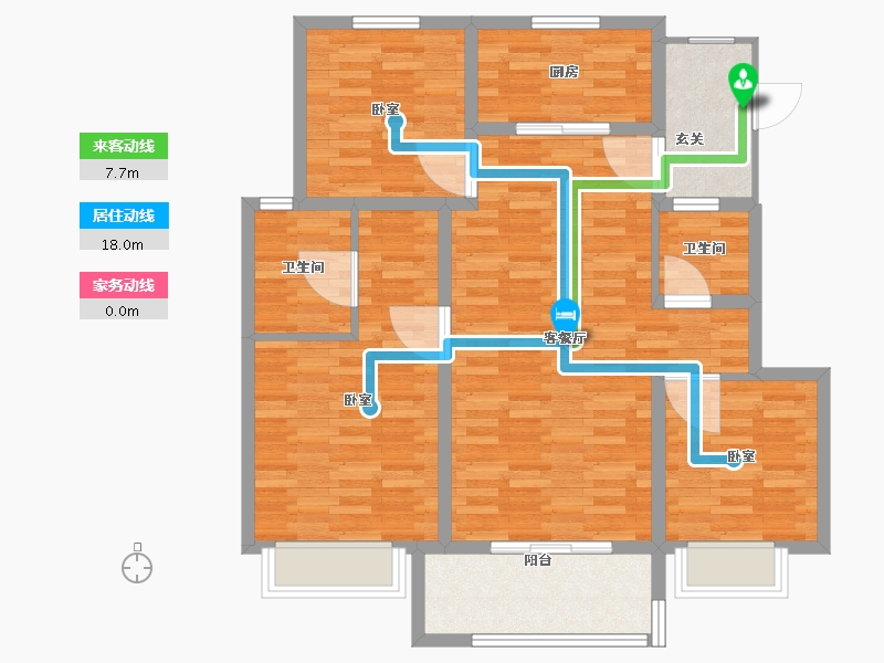 江苏省-扬州市-海信鸿扬世家-96.00-户型库-动静线