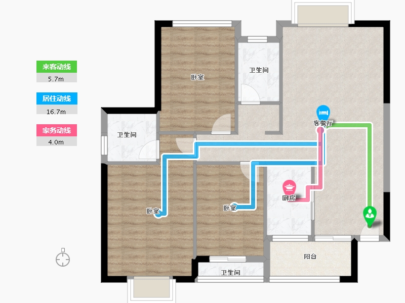 福建省-福州市-旗山领秀-93.00-户型库-动静线