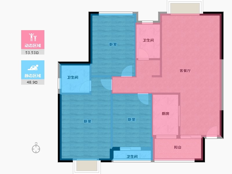 福建省-福州市-旗山领秀-93.00-户型库-动静分区