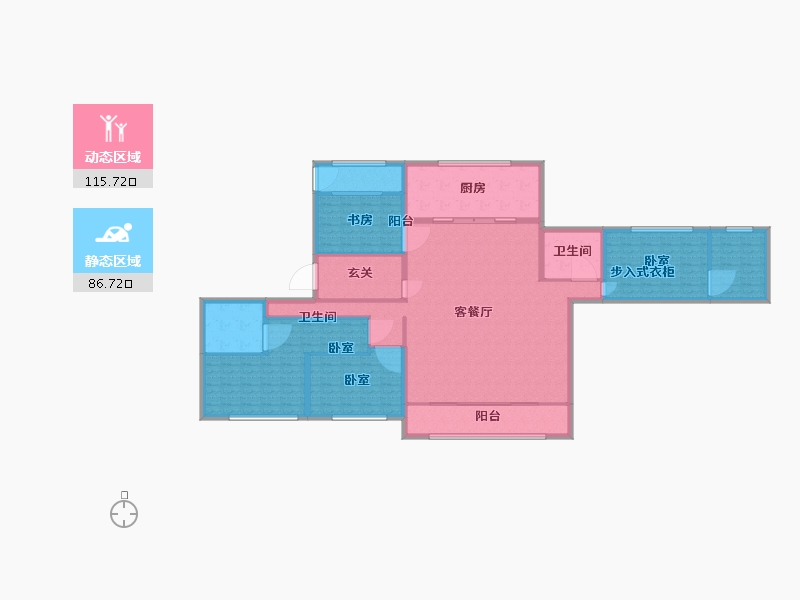 浙江省-温州市-华润万象天地-186.00-户型库-动静分区