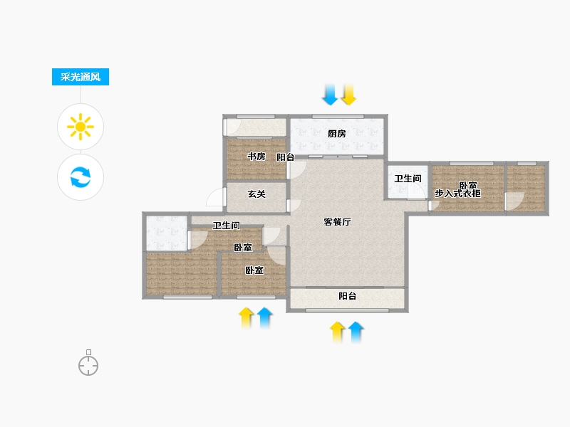 浙江省-温州市-华润万象天地-186.00-户型库-采光通风