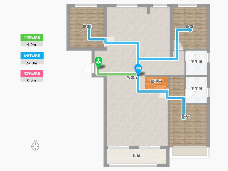 浙江省-温州市-乐清置信原墅-126.00-户型库-动静线