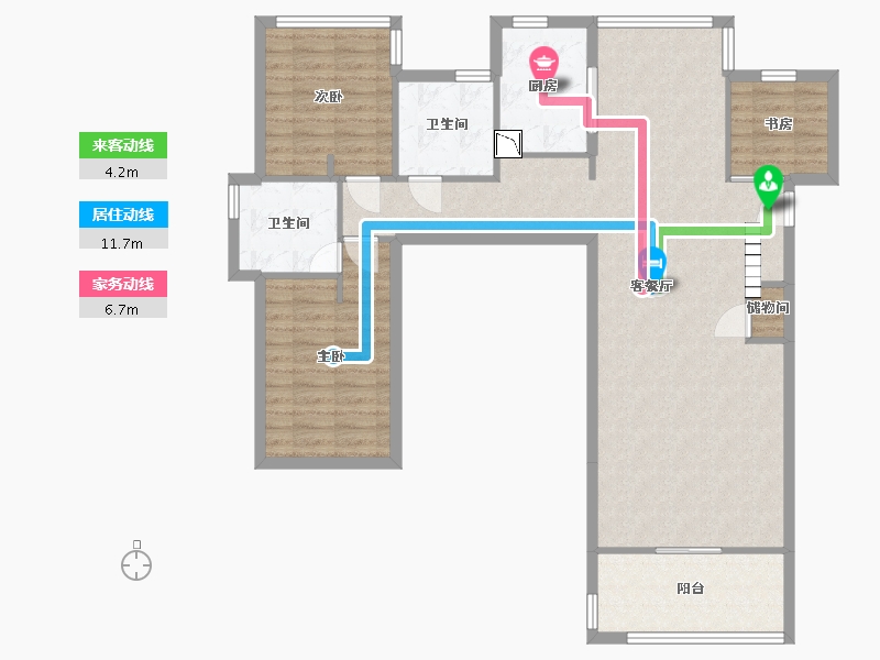 安徽省-合肥市-国贸天成-104.98-户型库-动静线