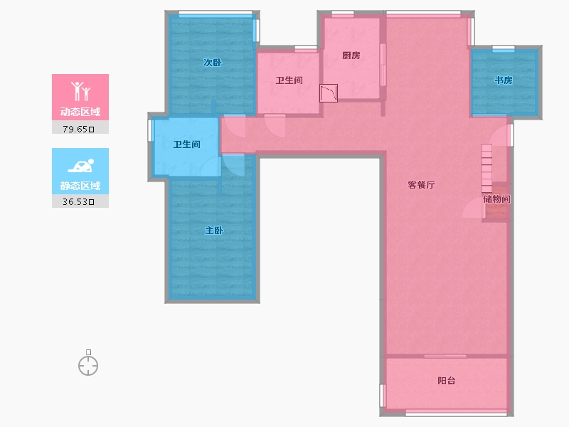 安徽省-合肥市-国贸天成-104.98-户型库-动静分区