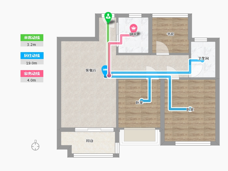 浙江省-杭州市-德信海德公园-64.01-户型库-动静线