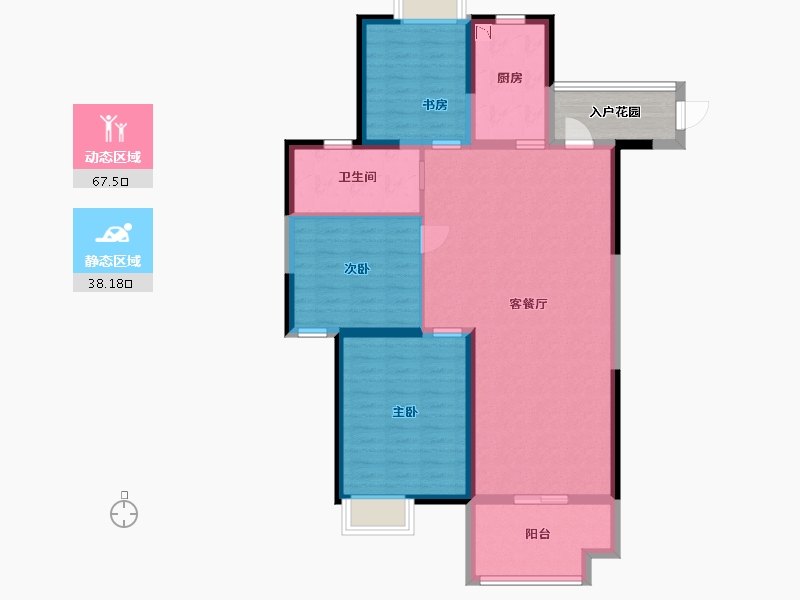 江苏省-淮安市-建华观园-公园道-100.01-户型库-动静分区