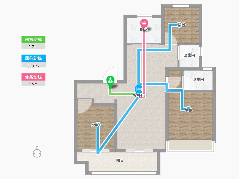 江苏省-徐州市-融创潮启东郡-94.00-户型库-动静线