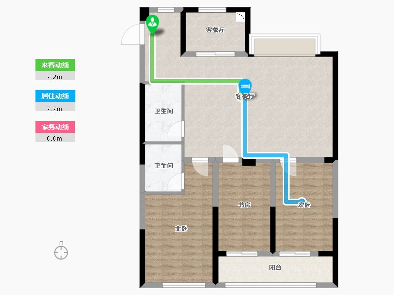 江苏省-盐城市-万泰时代城-102.40-户型库-动静线