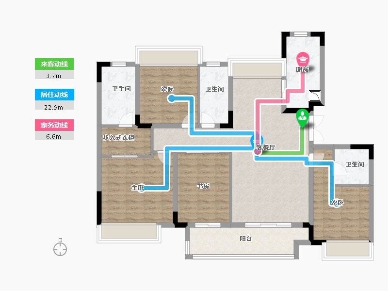 江苏省-徐州市-观澜别院-113.00-户型库-动静线