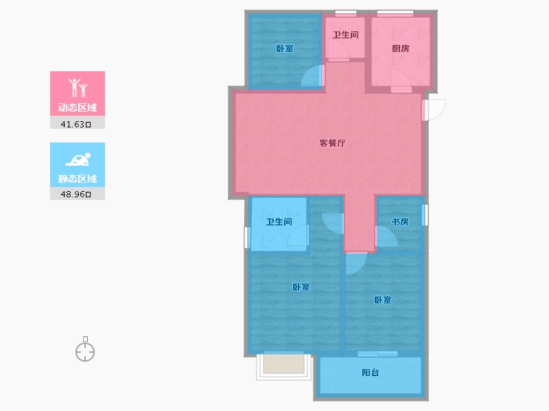 浙江省-杭州市-印象苕溪-81.12-户型库-动静分区