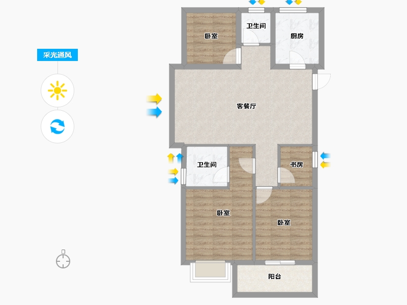 浙江省-杭州市-印象苕溪-81.12-户型库-采光通风