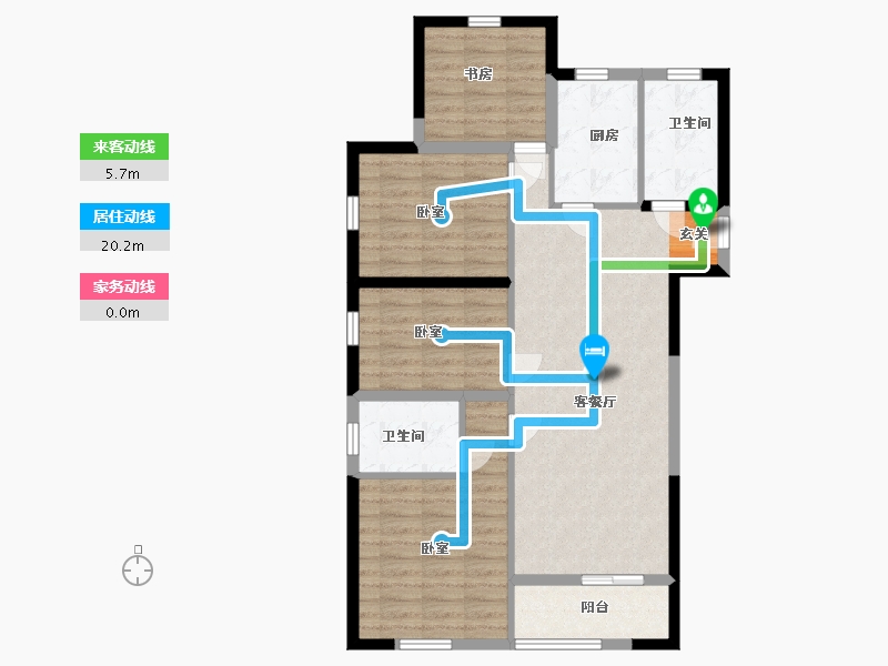 浙江省-嘉兴市-福晟天地-93.00-户型库-动静线