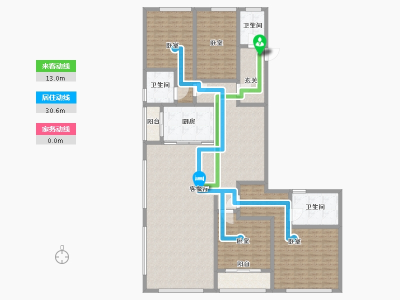 浙江省-宁波市-嘉宸府-176.01-户型库-动静线