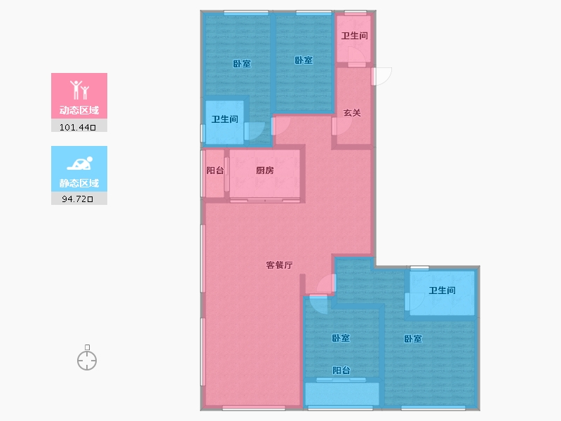 浙江省-宁波市-嘉宸府-176.01-户型库-动静分区