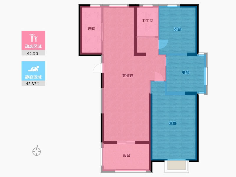 江苏省-淮安市-杉杉东方世纪城-94.40-户型库-动静分区