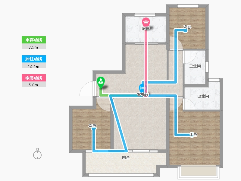 江苏省-徐州市-中海·淮海世家-99.00-户型库-动静线