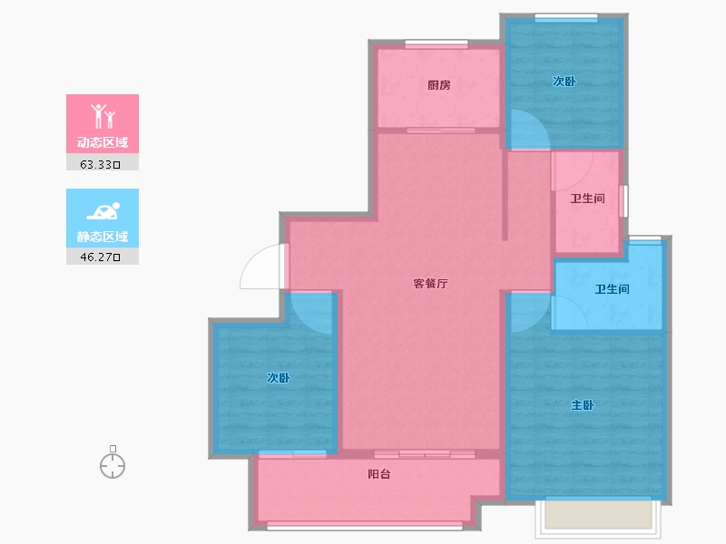 江苏省-徐州市-中海·淮海世家-99.00-户型库-动静分区