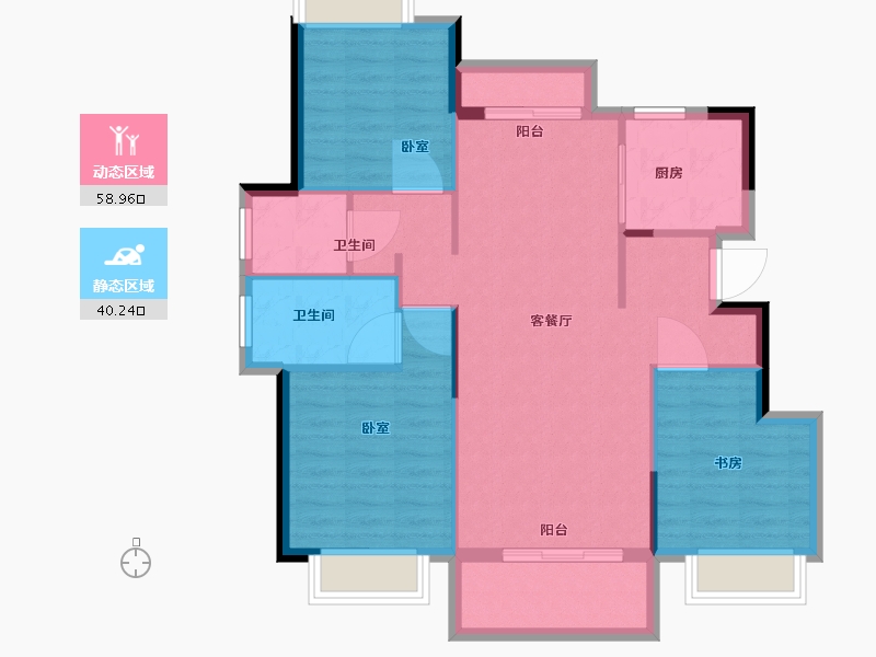 江西省-抚州市-金科世茂锦凌府-90.00-户型库-动静分区