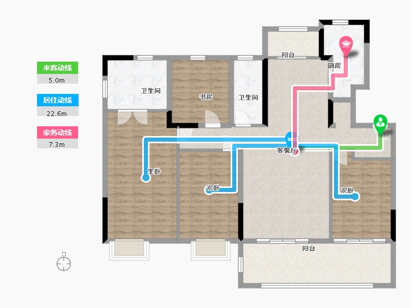 江苏省-南通市-远创紫樾台-138.00-户型库-动静线