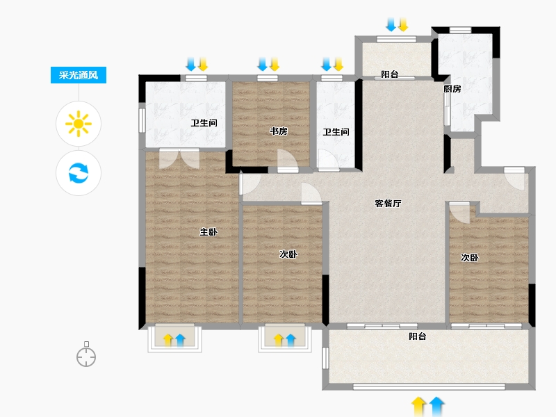 江苏省-南通市-远创紫樾台-138.00-户型库-采光通风