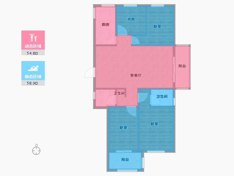 福建省-福州市-金辉淮安国际住区-104.00-户型库-动静分区