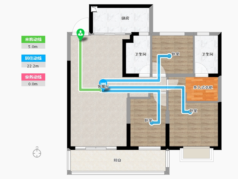 江苏省-无锡市-无锡恒大悦珑湾(悦珑府)-98.00-户型库-动静线