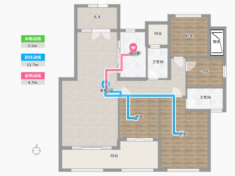 浙江省-湖州市-湖州恒大悦珑湾-127.00-户型库-动静线