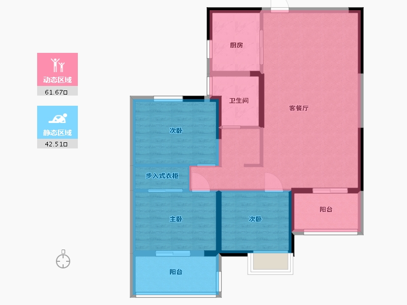 江苏省-淮安市-建华观园-公园道-93.60-户型库-动静分区