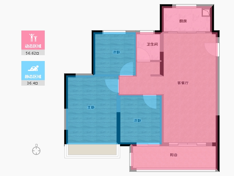 江苏省-徐州市-绿地国际产业新城-84.00-户型库-动静分区