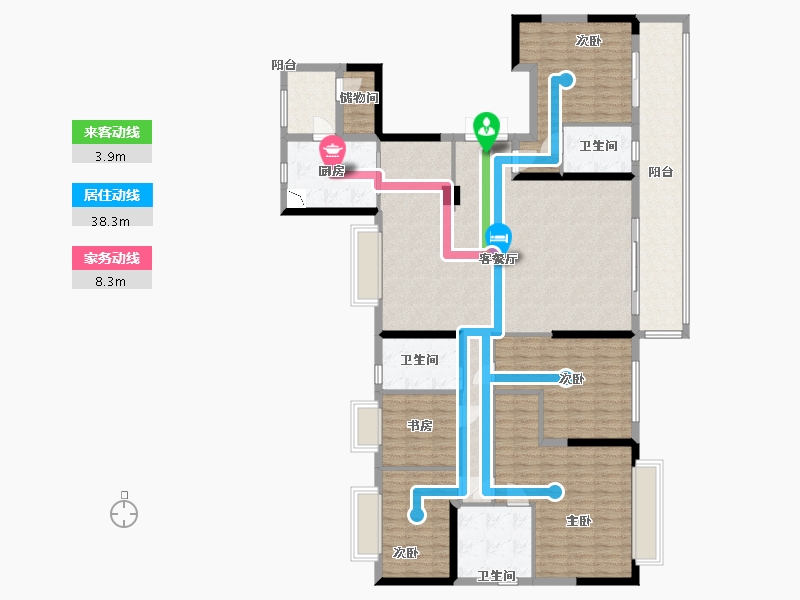 江苏省-淮安市-盱眙碧桂园-172.11-户型库-动静线