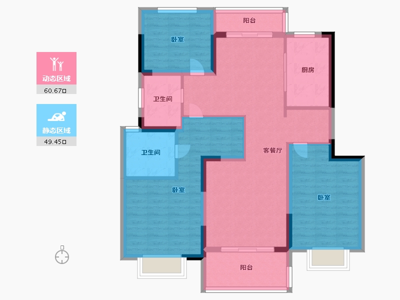 浙江省-宁波市-佳洲锦苑-97.99-户型库-动静分区