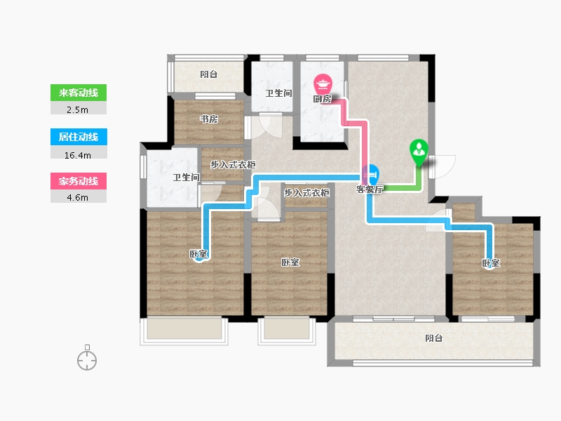 浙江省-宁波市-荣安·涌清府-109.00-户型库-动静线