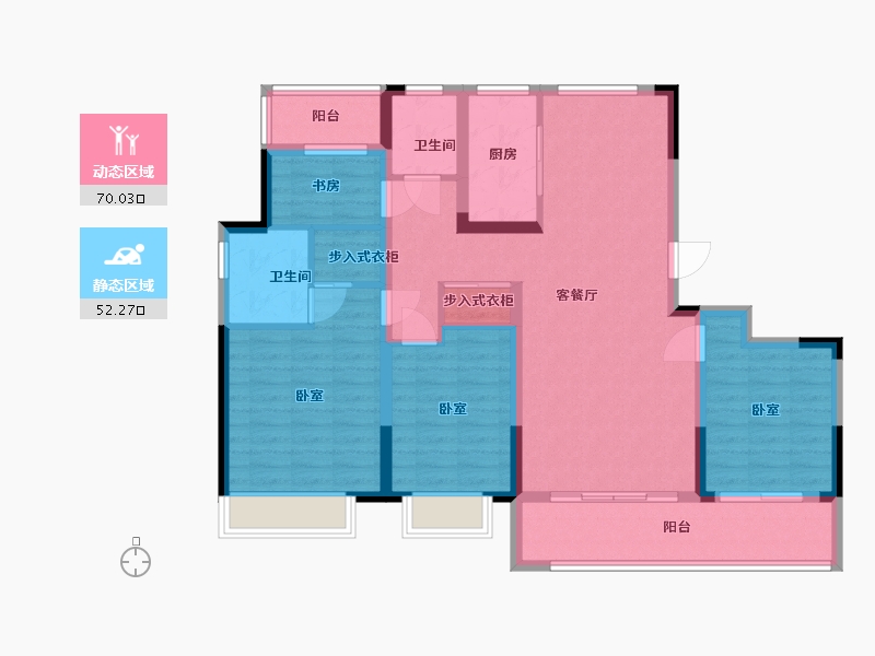 浙江省-宁波市-荣安·涌清府-109.00-户型库-动静分区