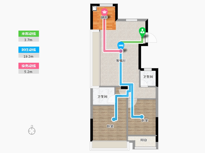 浙江省-金华市-红星金义天铂-77.00-户型库-动静线