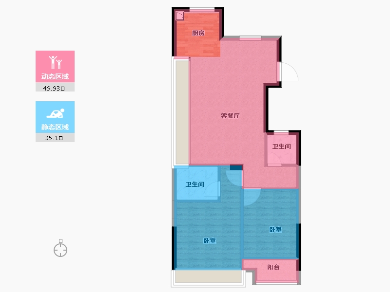 浙江省-金华市-红星金义天铂-77.00-户型库-动静分区