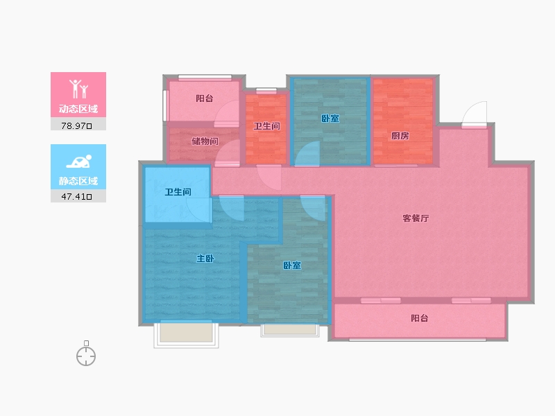 江苏省-扬州市-中海世玺-114.00-户型库-动静分区