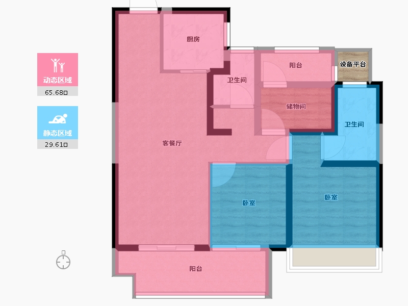 江苏省-盐城市-中南春溪集-86.01-户型库-动静分区