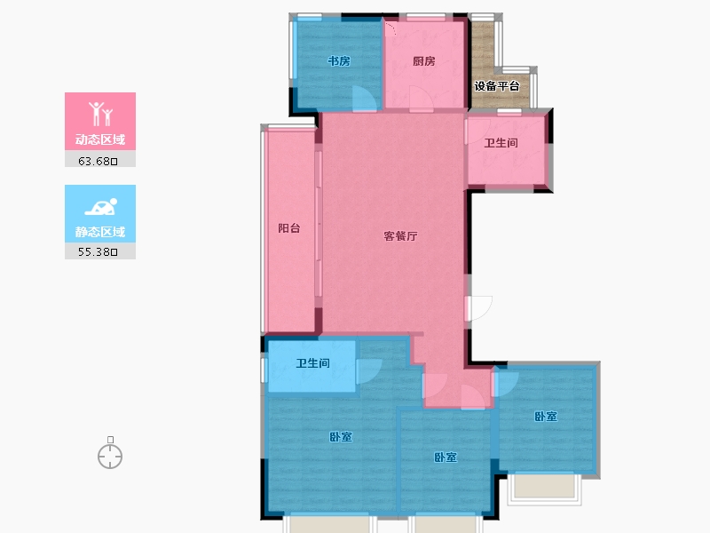 浙江省-宁波市-中国湾头·星湖湾-110.99-户型库-动静分区