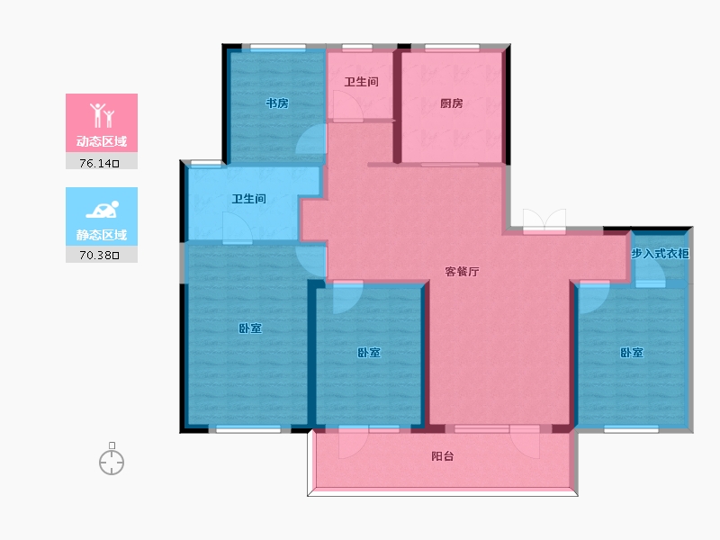 江苏省-南京市-云澜尚府-132.01-户型库-动静分区