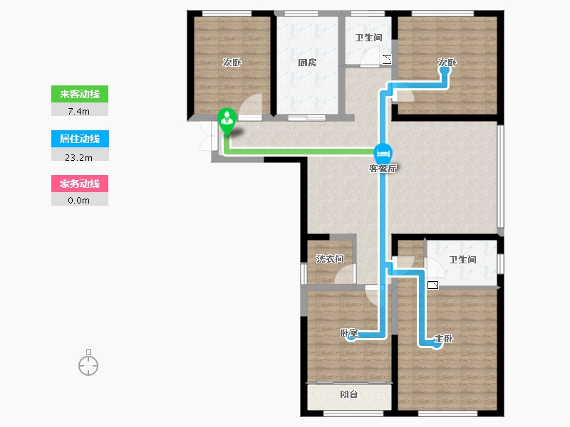 宁夏回族自治区-银川市-天鹅湖小镇西区-132.85-户型库-动静线