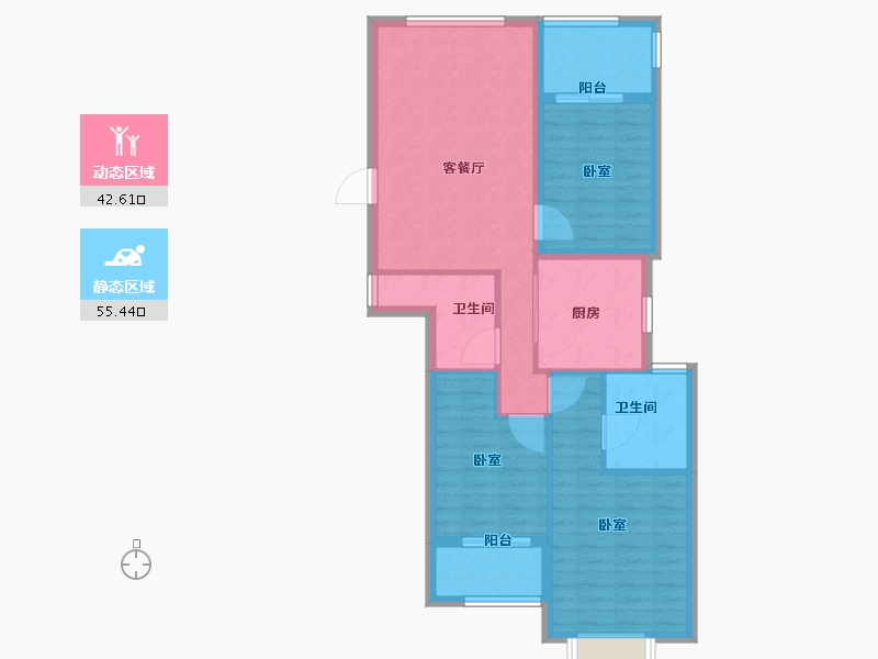 福建省-福州市-金辉淮安国际住区-88.00-户型库-动静分区